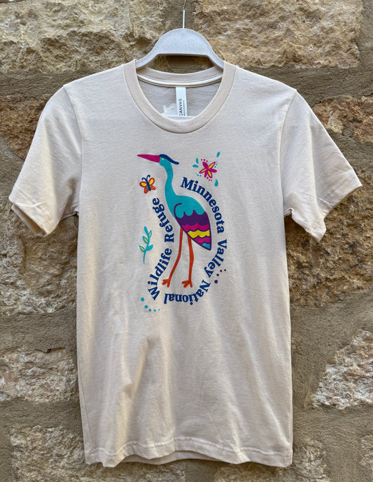 Minnesota Valley NWR Nature Fest Heron Short Sleeve T Shirt